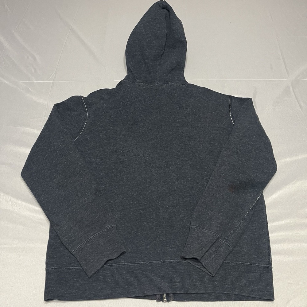 Polo Ralph Lauren Full Zip Hoodie Sweatshirt Men's Medium Gray Distressed - Picture 2 of 8